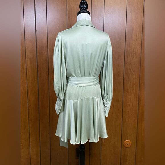 Zimmermann Silk Wrap V-Neck Minidress size 3/US size 10 - Picture 5 of 12